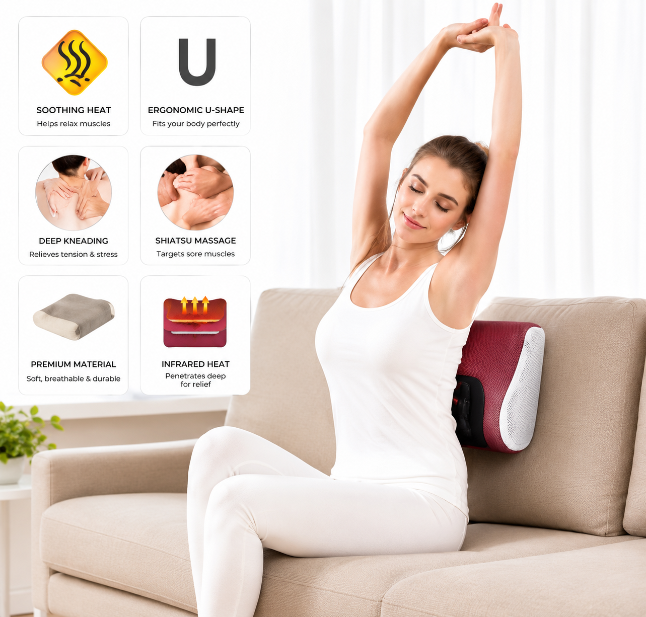 RelaxPulse Massage Pillow