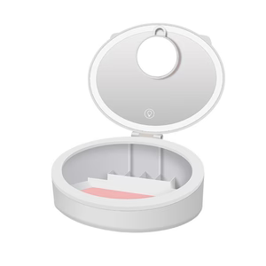LED Makeup Mirror with Light & Storage – Perfect Beauty Organizer